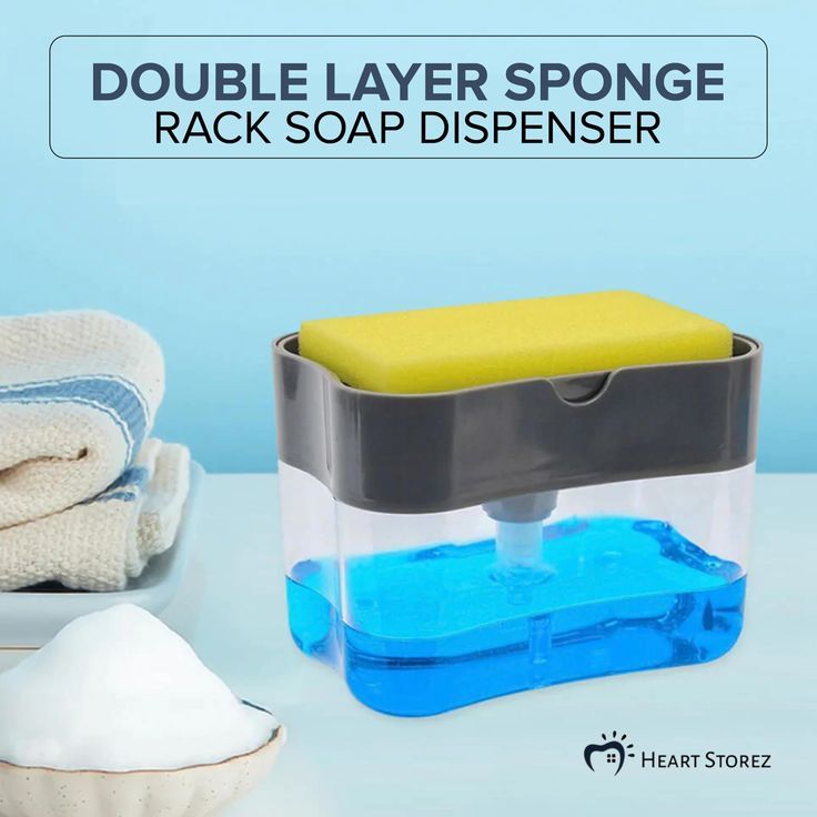 2-in-1 Kitchen Soap Dispenser with Sponge Holder