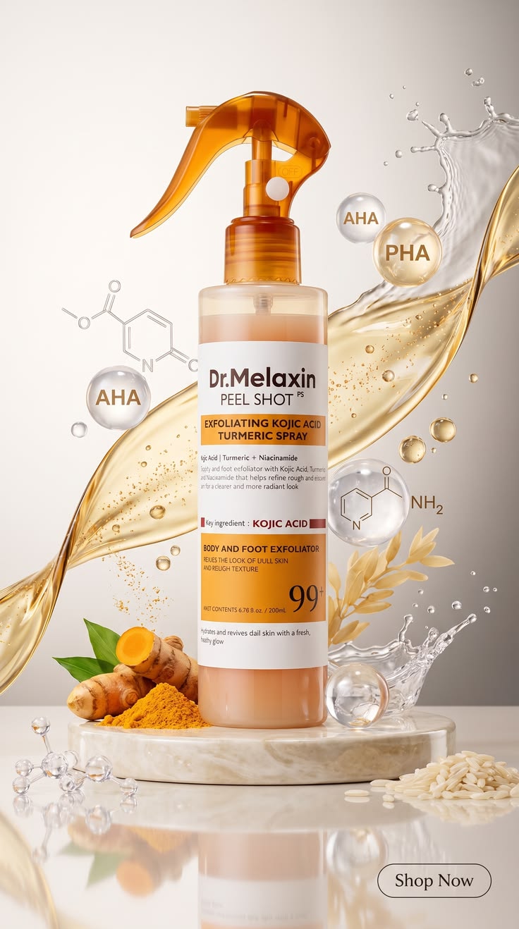 Dr.Melaxin Peel Shot Exfoliating Kojic Acid Turmeric Spray 200ml